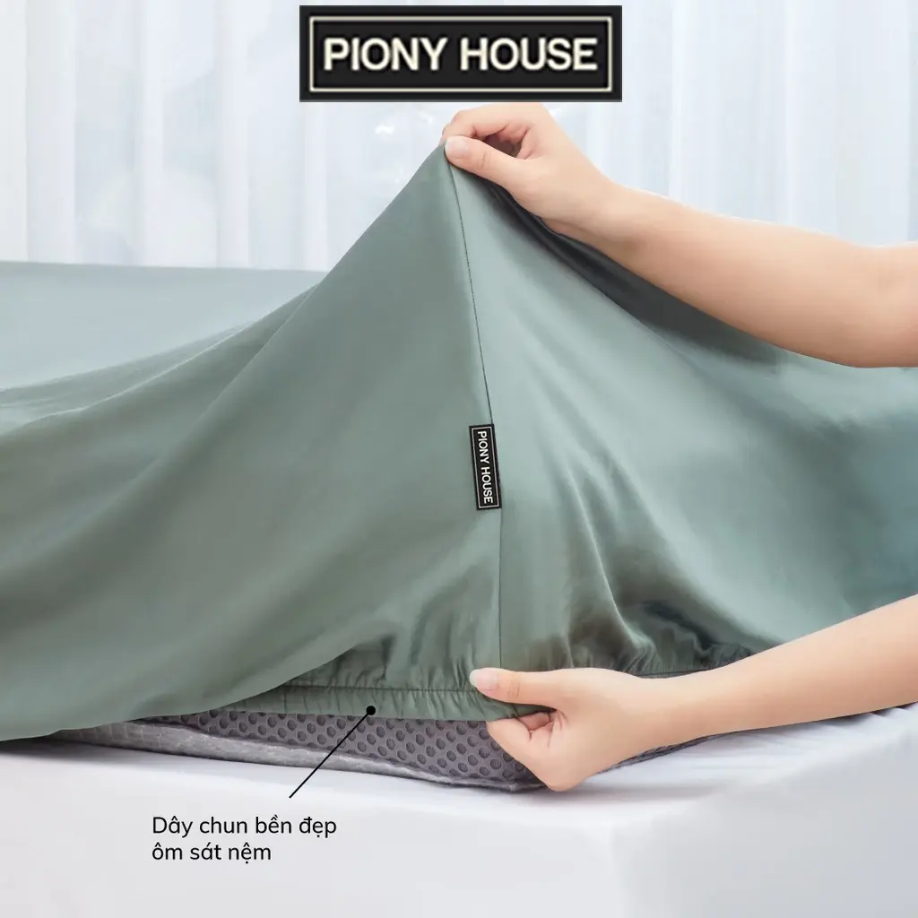 Ga Giường lụa Tencel 60s màu trơn bo chun đủ kích thước