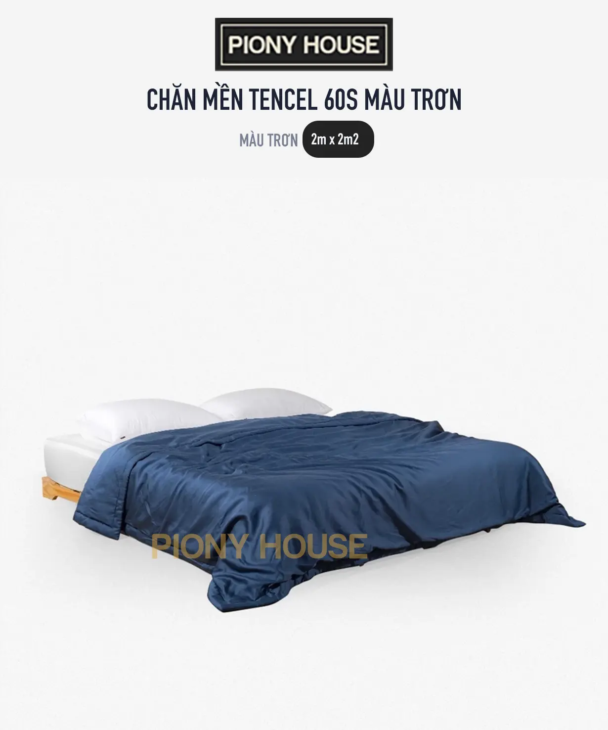 Chăn mền Lụa Tencel 60s size 2mx2m2 màu trơn