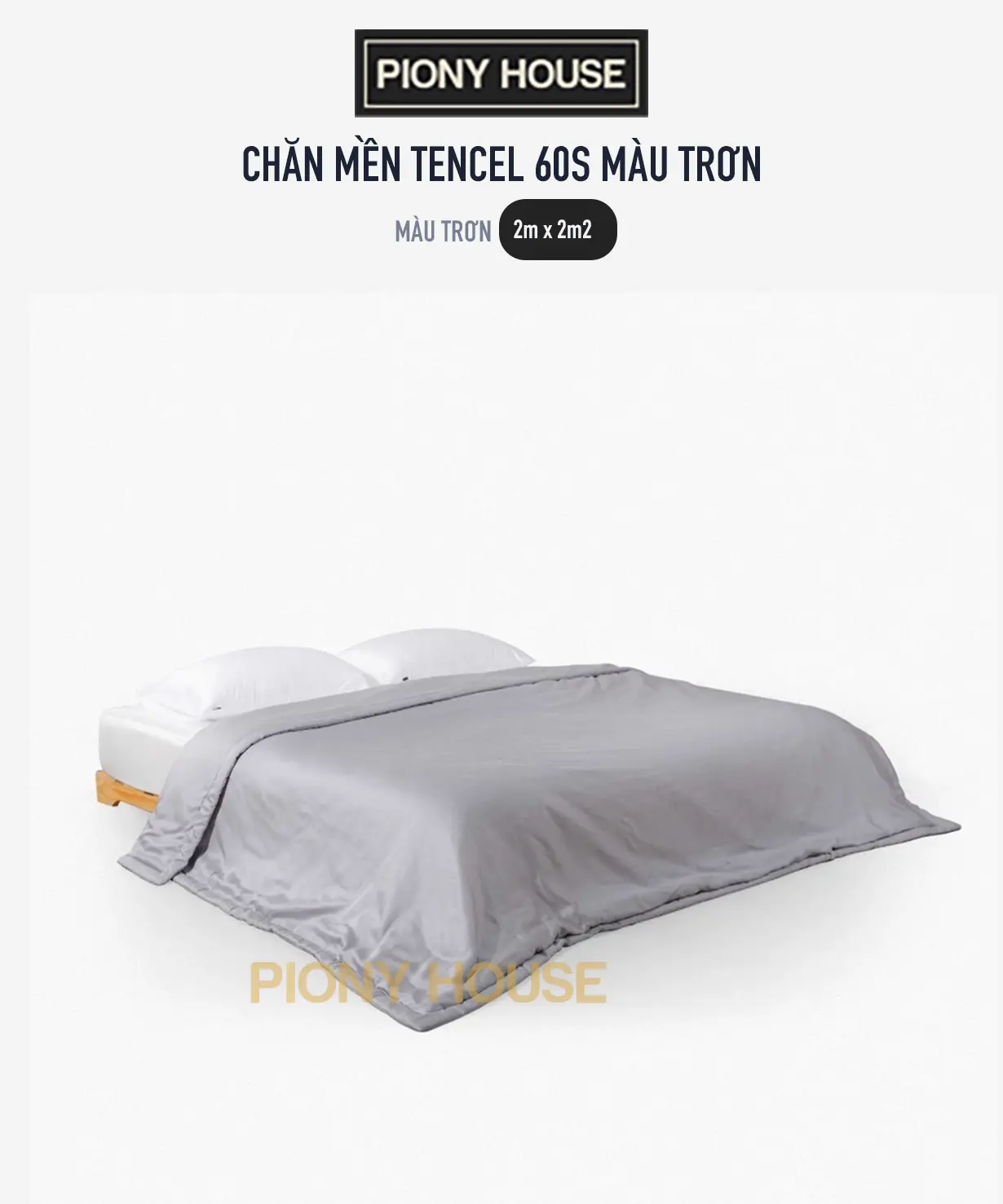 Chăn mền Lụa Tencel 60s size 2mx2m2 màu trơn