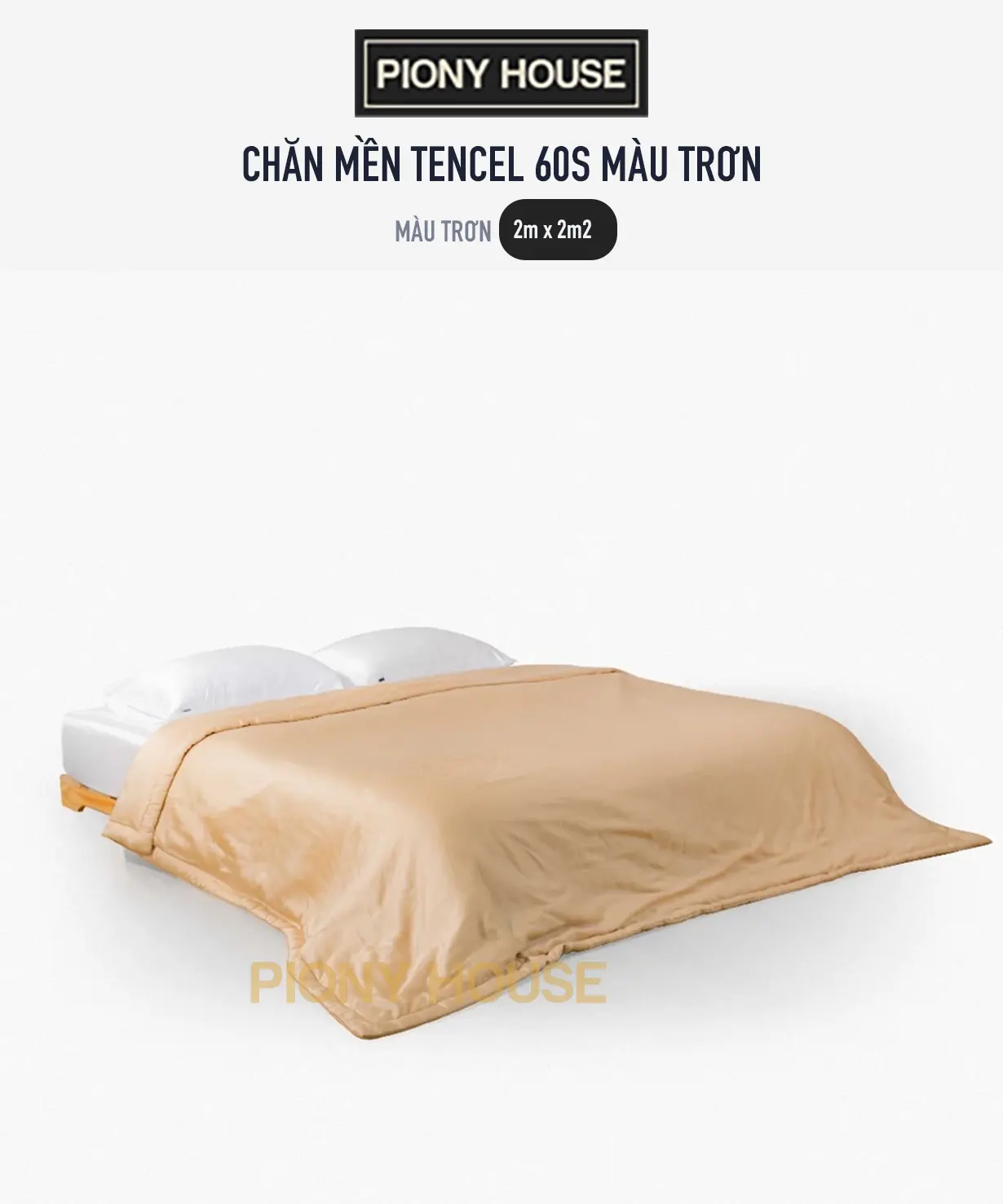 Chăn mền Lụa Tencel 60s size 2mx2m2 màu trơn