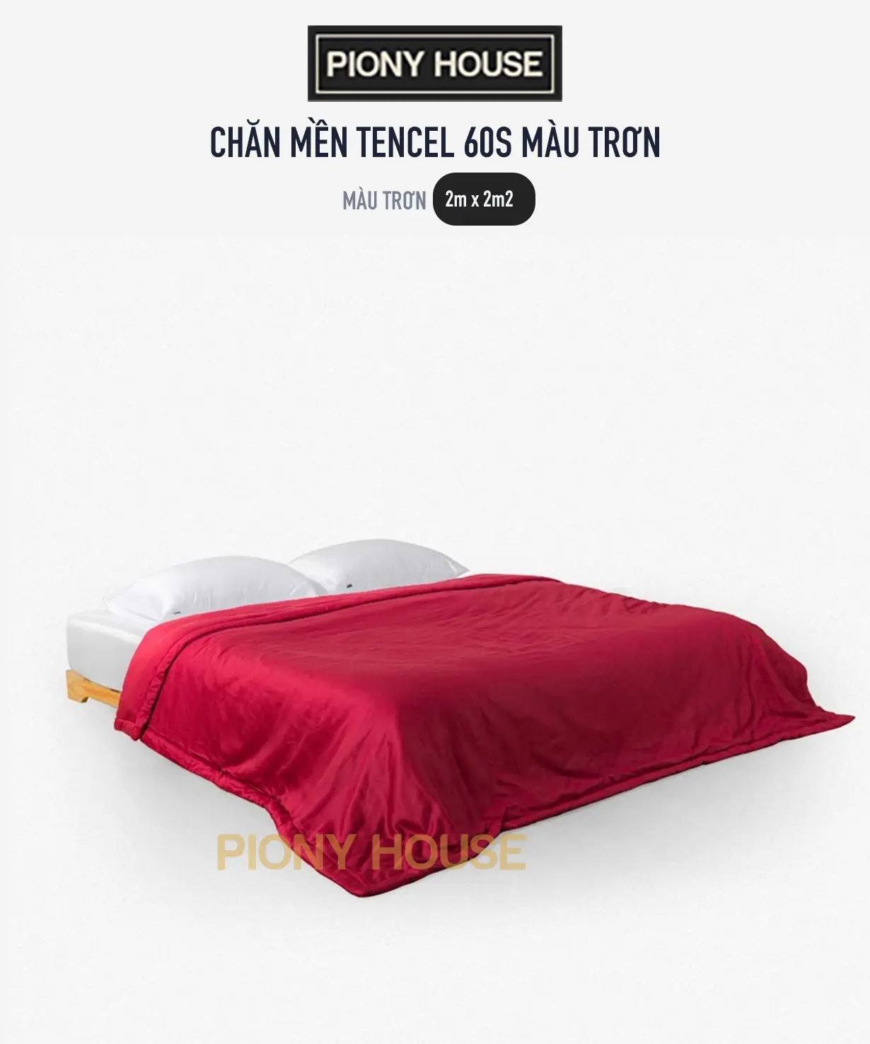 Chăn mền Lụa Tencel 60s size 2mx2m2 màu trơn