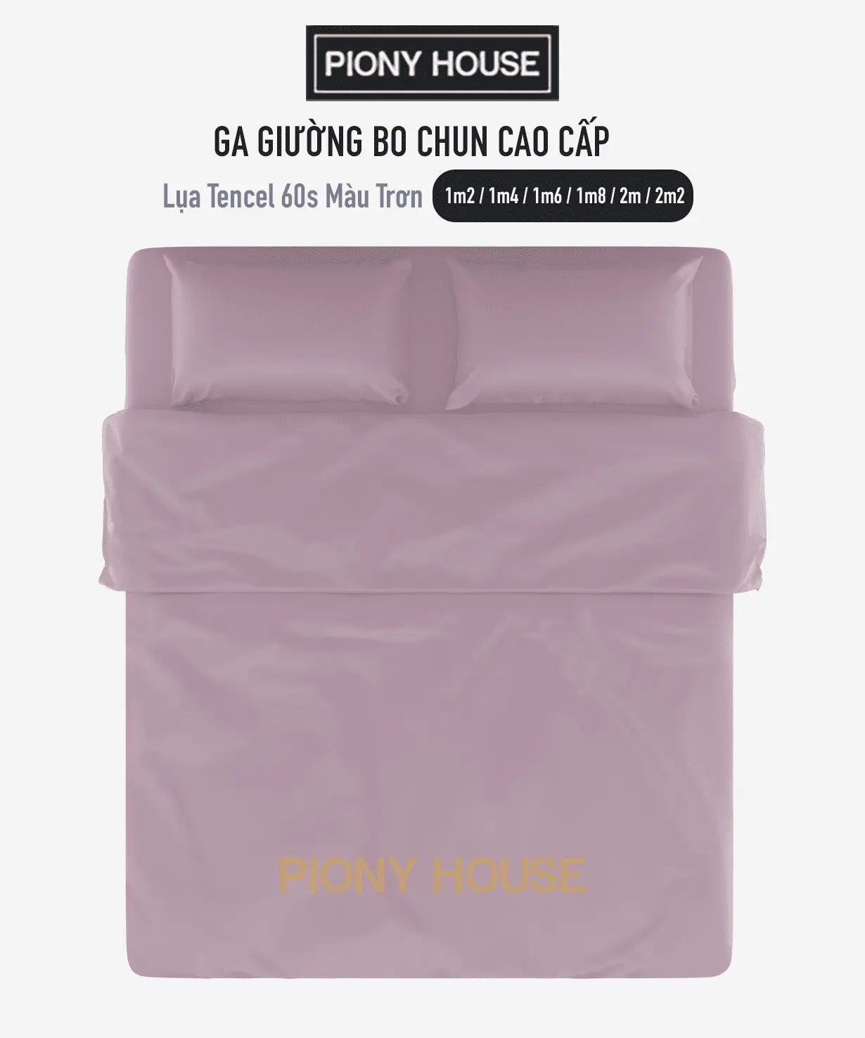 Ga Giường lụa Tencel 60s màu trơn bo chun đủ kích thước