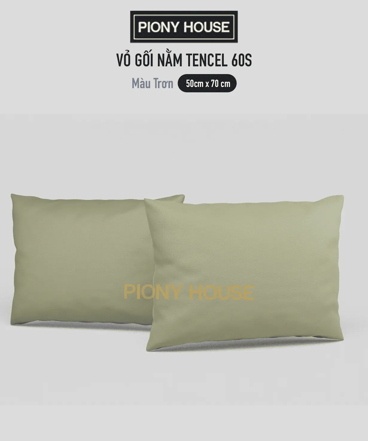 Vỏ Gối Nằm Lụa Tencel 60s Size 50×70 cm Cao Cấp Đủ Màu