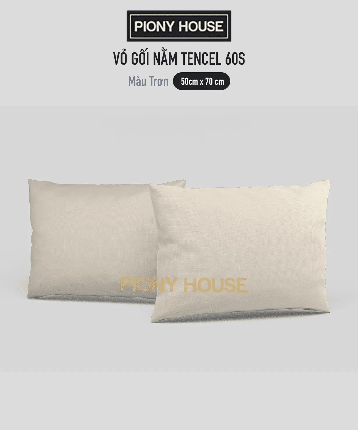 Vỏ Gối Nằm Lụa Tencel 60s Size 50×70 cm Cao Cấp Đủ Màu
